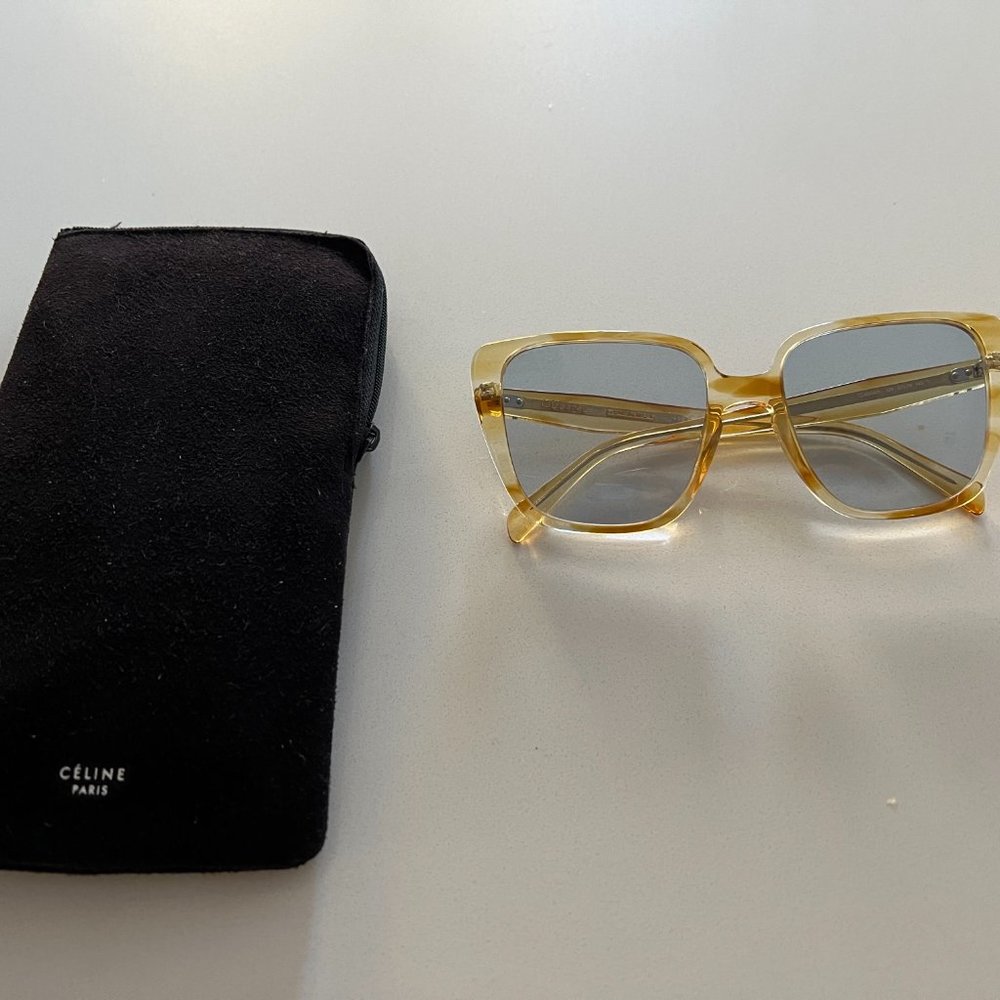 Celine Oversized Square Frame Sunglasses w/ Case